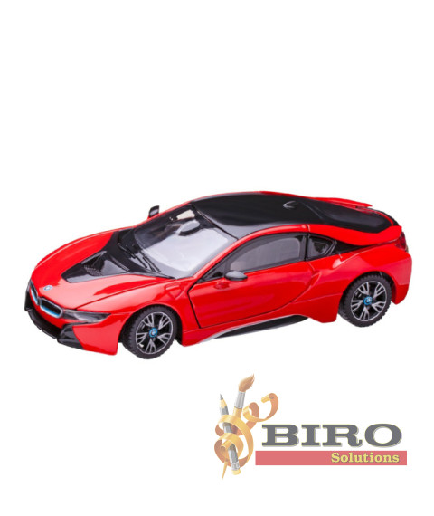 RS Mașină RASTAR Die cast 1:24 BMW i8, roșie, 60587